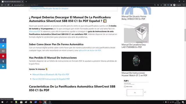 Manual De Panificadora Automática SilverCrest SBB 850 C1 en PDF ??? смотреть онлайн