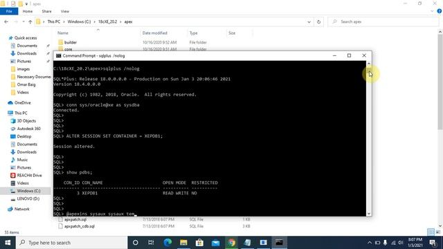 How to Install Oracle APEX 20.2 | DB 18cXE [Pluggable] | Executive 8K смотреть онлайн