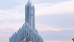 Прозрачная церковь в Китае, созданная Shanghai Dachuan Architects. Sino-french Science Park Church.