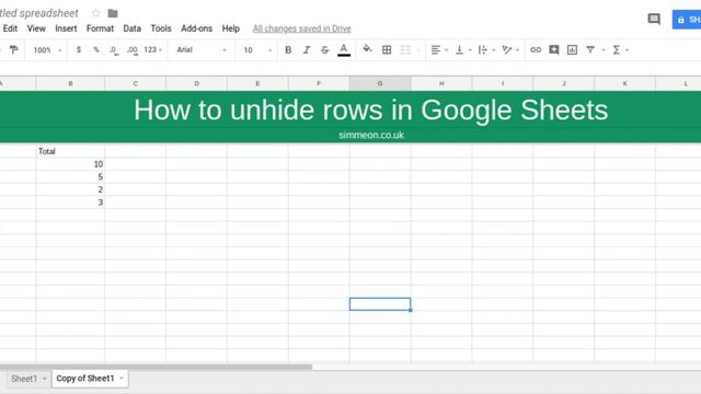 How To Unhide Rows In Google Sheets смотреть онлайн