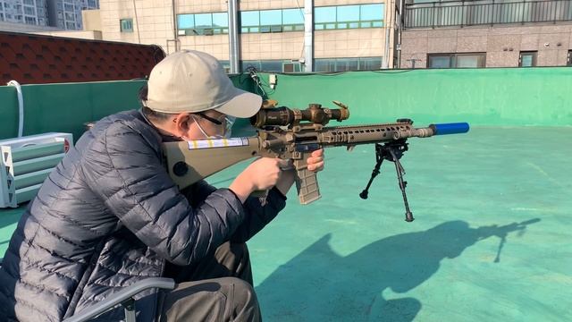 Viper sr-16 GBB rifle, Blue Can reflica 바이퍼 가스건 m110, 블루캔 사격영상 смотреть онлайн