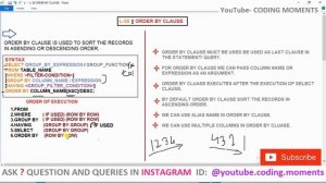 #58|| ORDER BY CLAUSE IN SQL || SQL LECTURE FOR BEGINNERS