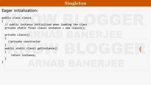 Singleton Design Pattern- Design patterns in Java - Arnab Sir