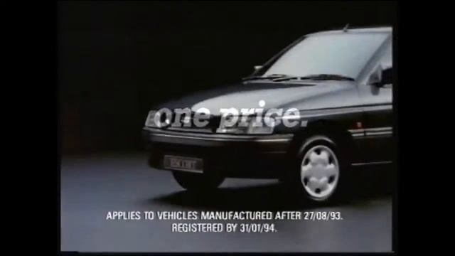 FORD 'ALL ONE PRICE' ADVERT, (ESCORT LX), 1993/94. смотреть онлайн