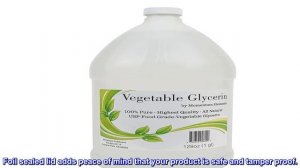 Great product -  Vegetable Glycerin 100% Pure USP - 1 Gallon (128 oz) Food Grade All Natural Premiu