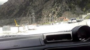 Новый туннель и новая дорога перед пограничным пунктом Грузия-Россия, май 2019