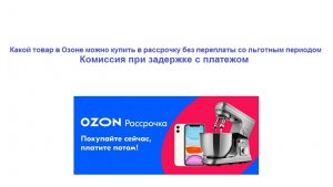 Как понять можно купить товар на Ozon в рассрочку или нет?