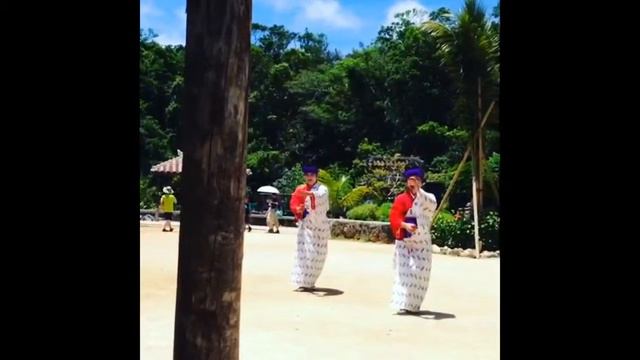 Ryukyu Mura dancers short clip Okinawa Japan