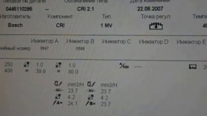 КОДИРОВАНИЕ ФОРСУНОК BOSCH COMMON RAIL