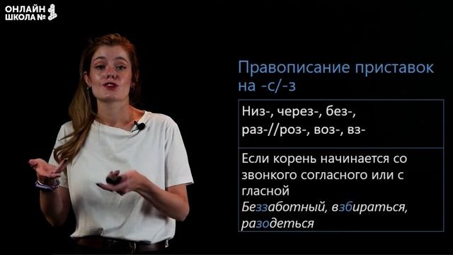 Видеоурок 18. Правописание приставок. Русский язык 10 класс