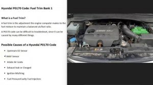 How to fix Hyundai P0170: Fuel Trim Bank 1