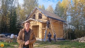 Кровельные работы на деревянном доме 6 на 9,5. Фронтоны из бруса, особенности устройства кровли