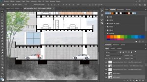 Cómo hacer un corte Arquitectónico en Photoshop ,base AutoCAD #arquitectura#cortearquitectónico#arc