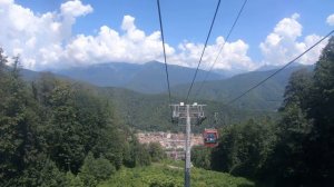 Канатная дорога Красная Поляна 960 - 540: спуск