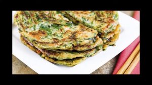 Блины с зеленым луком