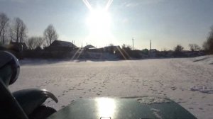 Покатушки на мотоцикле "Урал"  по речке.