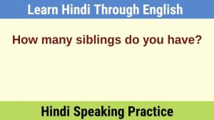 Learn Hindi Through English। Hindi Speaking Practice by @GeneralClasses