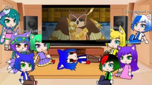 реакция моих персонажей на соника екзе 3 часть [Gacha club]
