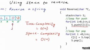 Reverse a string or linked list using stack