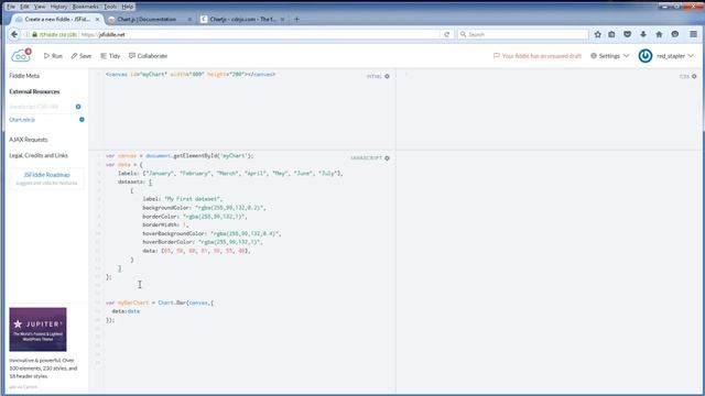Chart.js 2.0 Tutorial - Bar Chart смотреть онлайн