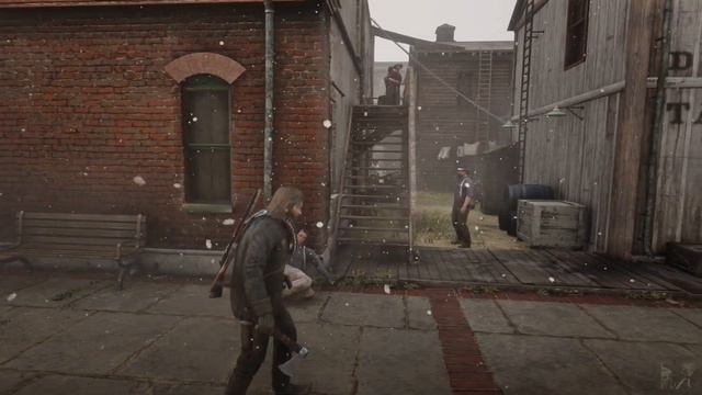 Snow in BlackWater! Red Dead Redemption 2 [PC] 60FPS- Gameplay/Euphoria Ragdolls смотреть онлайн