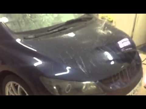 Гидрофобный эффект на Honda Civic 2007г. Обработан CeramoGl