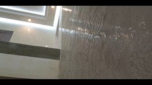 ТРАФАРЕТ, Венецианская штукатурка , панно КАМЕННЫЕ  ЦВЕТЫ Работа  на  объёме
