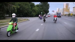 СТАНТ ТОЛПОЙ YAMAHA JOG, HONDA DIO | СХОДКА СКУТЕРИСТОВ | ПЬЯНЫЙ БЫДЛО ПНУЛ СКУТЕРИСТА......!