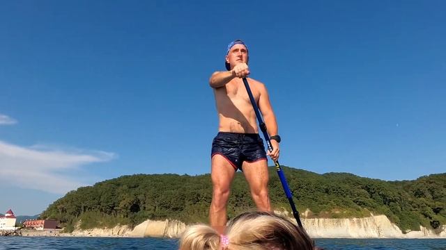 Морская прогулка на SUP доске Stormline Powermax 12.6 в п. Агой. смотреть онлайн