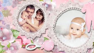 Слайд-шоу на годик девочке