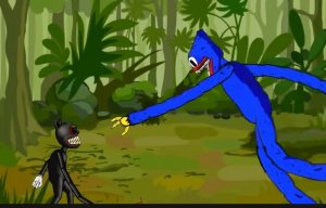 Аниме. Хагги Вагги сражается. Анимация.