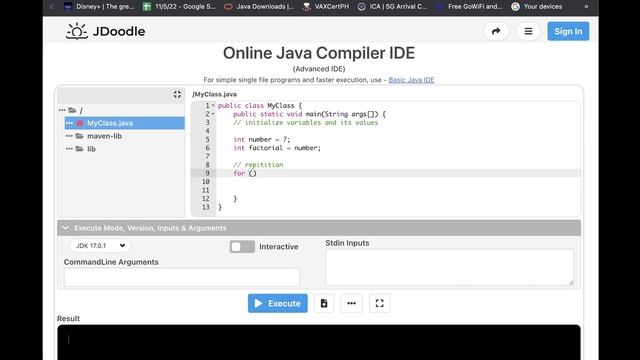 Factorial in Java смотреть онлайн