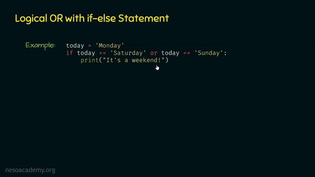 Logical OR with Conditionals in Python
