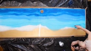 СТОЛ "МОРЕ" из ЭПОКСИДНОЙ СМОЛЫ