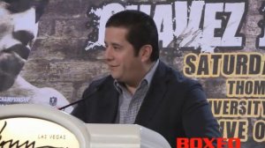 Chavez-Martinez press conference in Las Vegas: Trainers and promoters speak