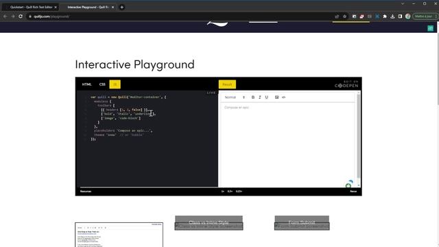 Quill Rich Text Editor