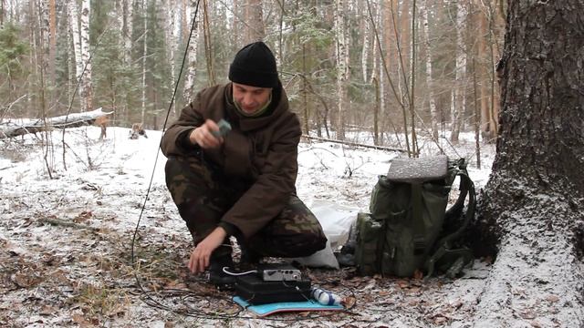 Выход в лес, развертывание КВ радиостанции, радиосвязь на 7МГц из леса