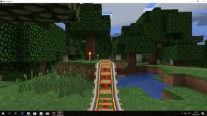 поездка на вагонетке в майнкрафт