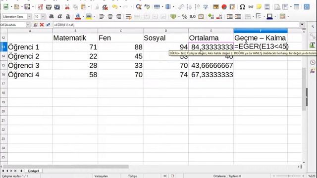 Libre Office Calc Eğer Formülü смотреть онлайн