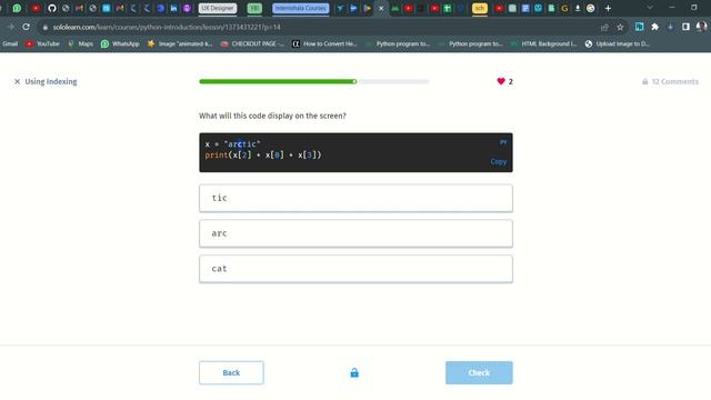 55 Using Indexing | Introduction to Python | Sololearn