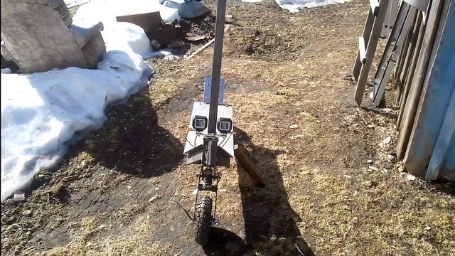 Электросамокат из гироскутера Mr.boevik. смотреть онлайн