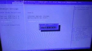 Aptio setup utility