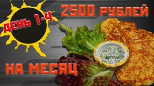 Выживаю месяц на 2500 рублей. День 1-4.