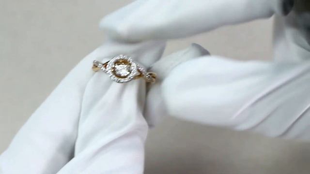 Золотое кольцо ЮК Бриант с танцующим бриллиантом RRI22471BRTD смотреть онлайн