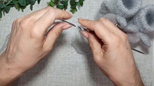 Пинетки зайчики из пуха норки МК