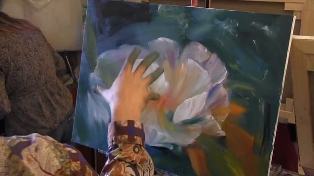 Научиться рисовать цветы, художник Сахаров, уроки живописи для начинающих 1 смотреть онлайн