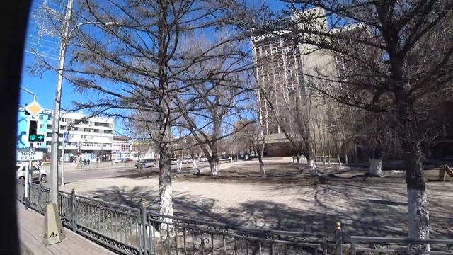 Караганда | с 45 кв-ла до магазина 1000 мелочей на автобусе № 40 маршрута весной 2021