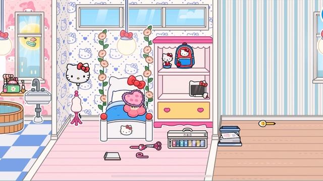 Построила комнату Hello Kitty ?⬛ Тока Бока/ Хеллоу Китти смотреть онлайн