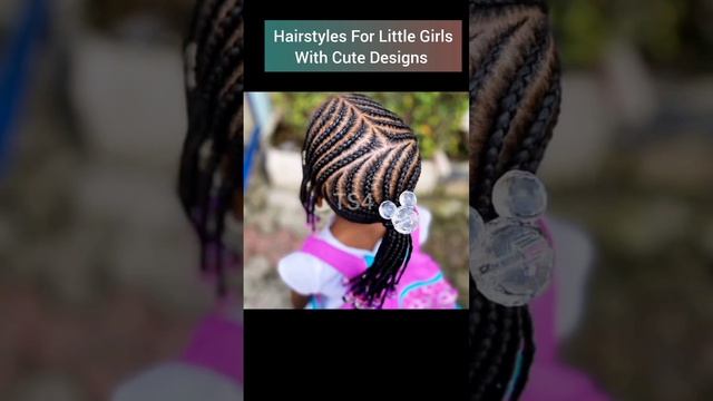 Hairstyles For Little Girls With Cute Designs #hairstyles #braids #shorts #kidshair