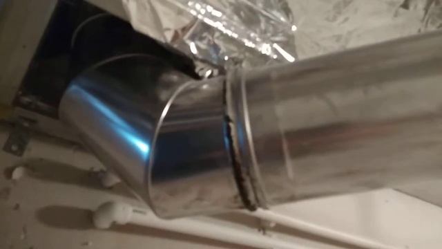 Дымоход для камина с чугунной топкой. Недорогой потолочно проходной узел 2 варианта. смотреть онлайн